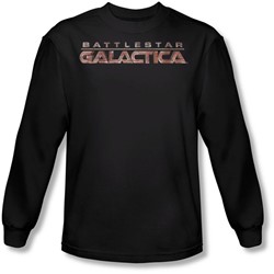Battlestar Galactica - Mens Logo Long Sleeve Shirt In Black