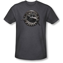 Battlestar Galactica - Mens Viper Squadron T-Shirt In Charcoal