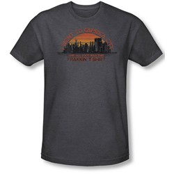 Battlestar Galactica - Mens Caprica City T-Shirt In Charcoal