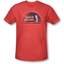 Battlestar Galactica - Mens Elect Gaius T-Shirt In Red