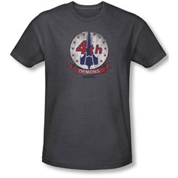 Battlestar Galactica - Mens Demons Badge T-Shirt In Charcoal