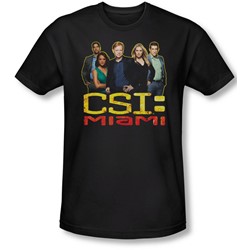 Csi: Miami - Mens The Cast In Black T-Shirt In Black