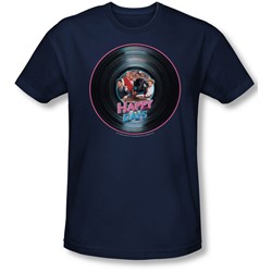 Happy Days - Mens On The Record T-Shirt In Navy