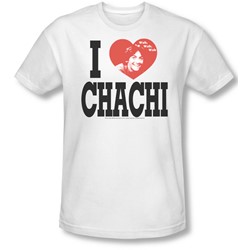 Happy Days - Mens I Heart Chachi T-Shirt In White