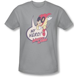 Mighty Mouse - Mens My Hero T-Shirt In Silver