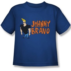 Johnny Bravo - Toddler Johnny Logo T-Shirt In Royal