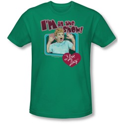 I Love Lucy - Mens Put Me In The Show T-Shirt In Kelly Green