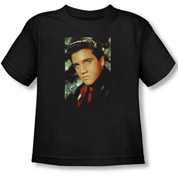 Elvis Presley - Toddler Red Scarf T-Shirt In Black