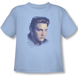 Elvis Presley - Toddler Big Portrait T-Shirt In Light Blue