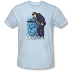 Elvis Presley - Mens 35Th Anniversary 3 T-Shirt In Light Blue
