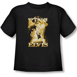 Elvis Presley - Toddler The King T-Shirt In Black