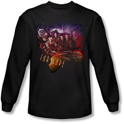 Farscape - Mens Graphic Collage Long Sleeve Shirt In Black