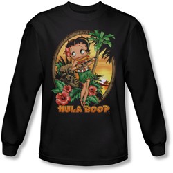 Betty Boop - Mens Hula Boop Ii Long Sleeve Shirt In Black