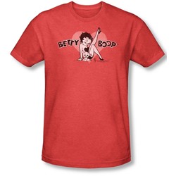 Betty Boop - Mens Vintage Cutie Pup T-Shirt In Red
