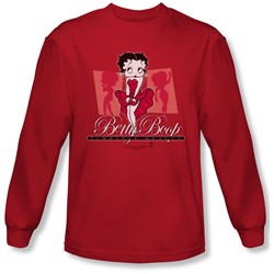 Betty Boop - Mens Timeless Beauty Long Sleeve Shirt In Red