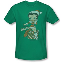 Betty Boop - Mens Define Naughty T-Shirt In Kelly Green