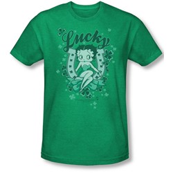 Betty Boop - Mens Lucky Boop T-Shirt In Kelly Green