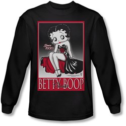 Betty Boop - Mens Classic Long Sleeve Shirt In Black