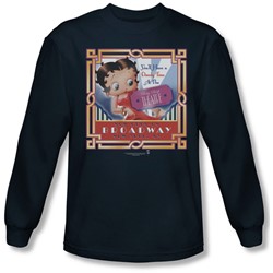 Betty Boop - Mens On Broadway Long Sleeve Shirt In Navy