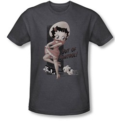 Betty Boop - Mens Out Of Control T-Shirt In Charcoal