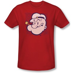 Popeye - Mens Head T-Shirt In Red