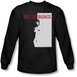 Bruce Lee - Mens Badass Long Sleeve Shirt In Black