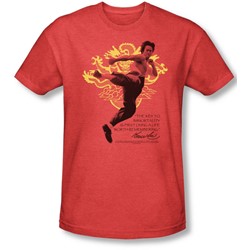 Bruce Lee - Mens Immortal Dragon T-Shirt In Red