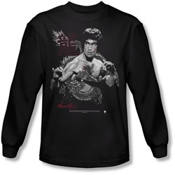 Bruce Lee - Mens The Dragon Long Sleeve Shirt In Black