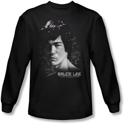 Bruce Lee - Mens In Your Face Long Sleeve Shirt In Black