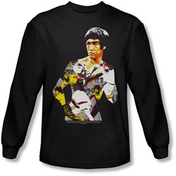 Bruce Lee - Mens Body Of Action Long Sleeve Shirt In Black