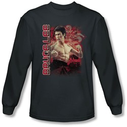 Bruce Lee - Mens Fury Long Sleeve Shirt In Charcoal