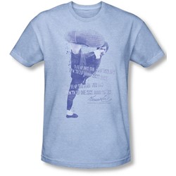 Bruce Lee - Mens 10,000 Kicks T-Shirt In Light Blue