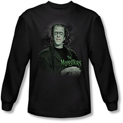 The Munsters - Mens Man Of The House Long Sleeve Shirt In Black