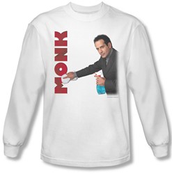 Monk - Mens Clean Up Long Sleeve Shirt In White