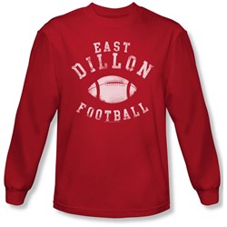 Friday Night Lights - Mens East Dillon Football Long Sleeve Shirt In Red
