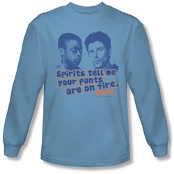 Psych - Mens Pants On Fire Long Sleeve Shirt In Carolina Blue