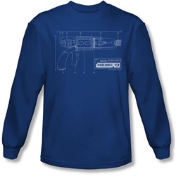Warehouse 13 - Mens Tesla Gun Long Sleeve Shirt In Royal