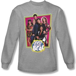 Saved By The Bell - Mens Saved Cast Long Sleeve Shirt In Heather