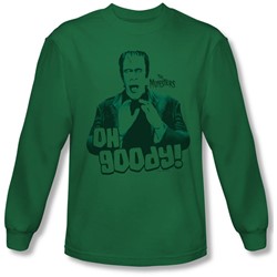 The Munsters - Mens Oh Goody Long Sleeve Shirt In Kelly Green