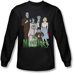 The Munsters - Mens The Family Long Sleeve Shirt In Black