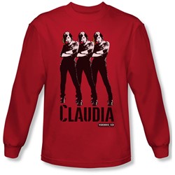 Warehouse 13 - Mens Claudia Long Sleeve Shirt In Red