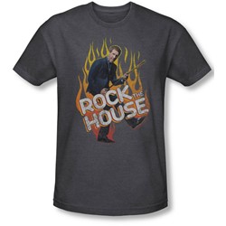 House - Mens Rock The House T-Shirt In Charcoal