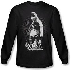 Xena: Warrior Princess - Mens Don'T Mess With Me Long Sleeve Shirt In Black