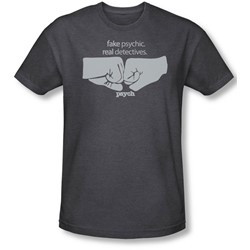 Psych - Mens Fist Bump T-Shirt In Charcoal