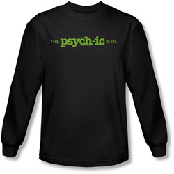 Psych - Mens The Psychic Is In Long Sleeve Shirt In Black