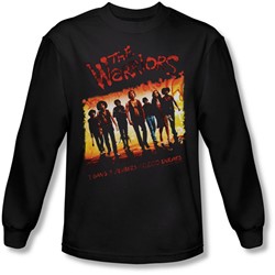 Warriors - Mens One Gang Long Sleeve Shirt In Black