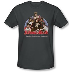 School Of Rock - Mens I Pledge Allegiance T-Shirt In Charcoal