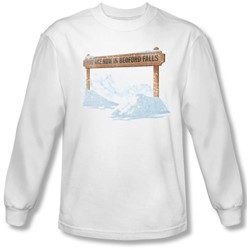 Its A Wonderful Life - Mens Bedford Falls Long Sleeve Shirt In White