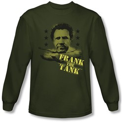 Old School - Mens Frank The Tank Long Sleeve Shirt In Military Green