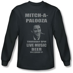 Old School - Mens Mitchapalooza Long Sleeve Shirt In Charcoal